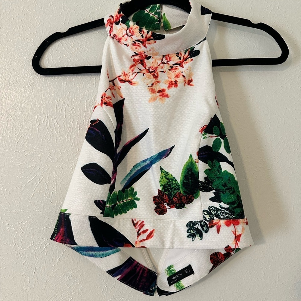 Two piece tropical multicolor set skirt and crop top - Picture 8 of 12
